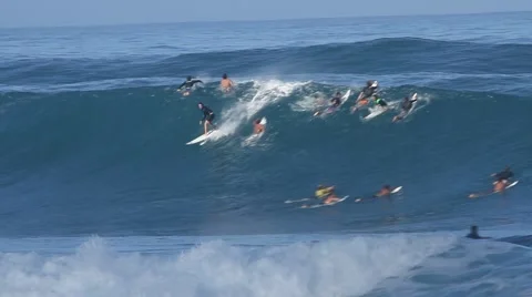 Barrel ride to massive spit Stock Footage 44066724