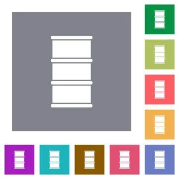 Barrel square flat icons Stock Illustration