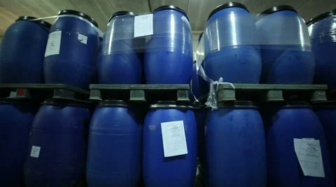 Barrel store with cosmetics Stock Footage 62810602