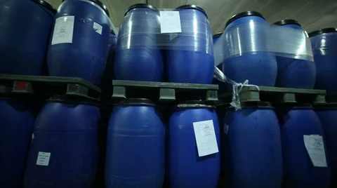 Barrel store with cosmetics Stock Footage 62810684