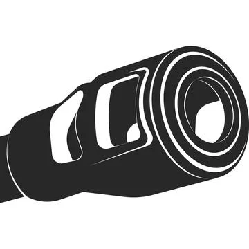 The barrel of a tank barrel in close up. Stock Illustration