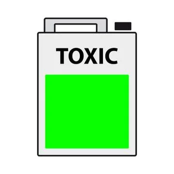 Barrel of toxic materials on white background Illustrazione stock