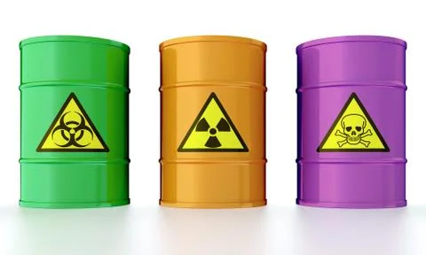 Barrel with toxic waste Stock Illustration