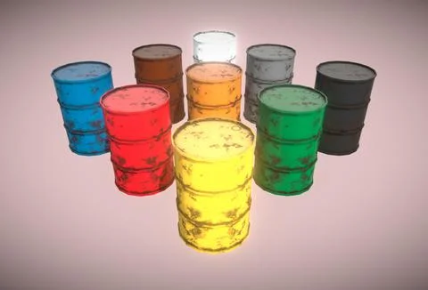 Barrel (VR, AR, Real Time) 3D Model