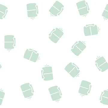 Barrel with water glyph vector seamless pattern Stock Illustration