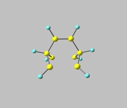 Barrelene molecular structure isolated on grey Stock Illustration