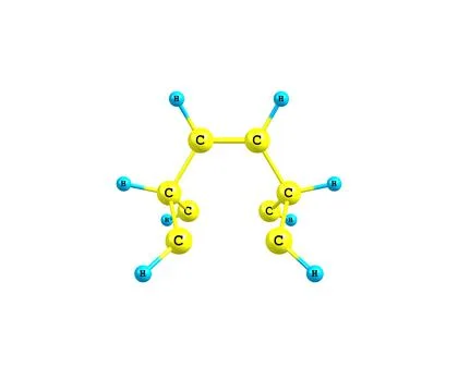 Barrelene molecular structure isolated on white Stock Illustration