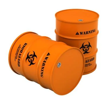 Barrels with biohazard substance Stock Illustration