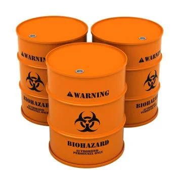 Barrels with biohazard substance Stock Illustration