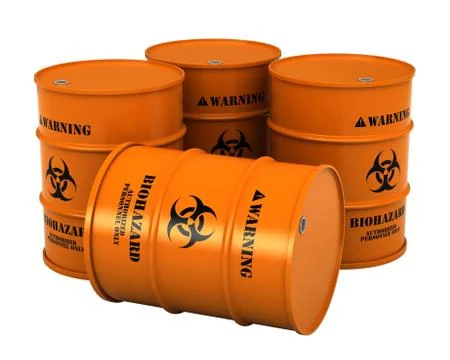 Barrels with biohazard substance Stock Illustration