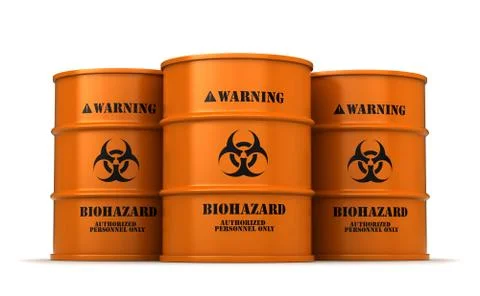 Barrels with biohazard substance Stock Illustration