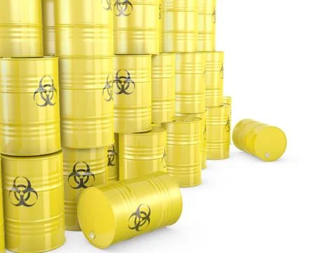 Barrels with biohazard symbol Illustration
