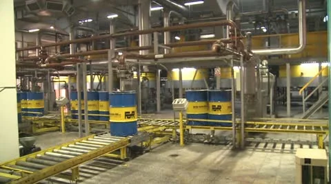 Barrels in factory Stock Footage 11167606