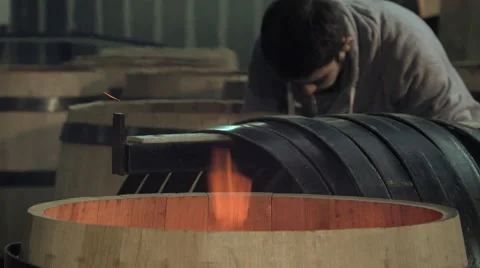 Barrels with flames Video stock 56918332