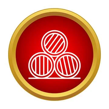 Barrels icon representing wine storage and aging process Stock Illustration