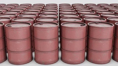 Barrels isolated on white background Stock Illustration