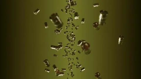 Barrels of oil falling on dark backgrounds and business trading commodity market Stock-Footage 334031102