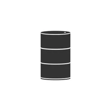 Barrels of oil icon flat Stock Illustration
