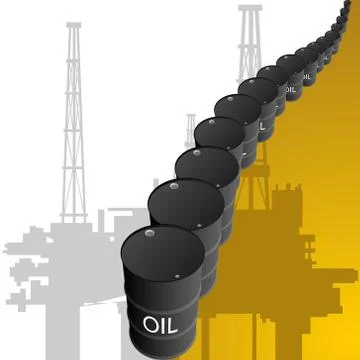 Barrels of oil Stock Illustration