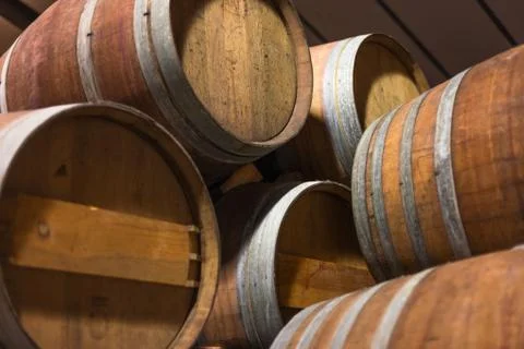 Barrels of south african wine Stock Photos