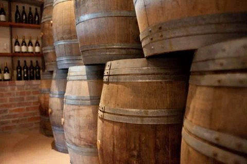 Barrels of wine Stock Photos