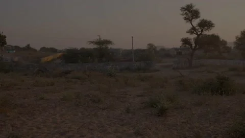 Barren field in  india Stock Footage 228197407