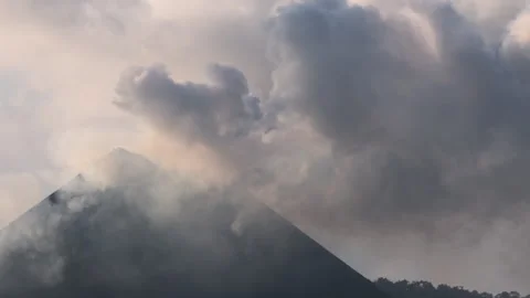 Barren Island Volcano Eruptions Stock Footage 321754589