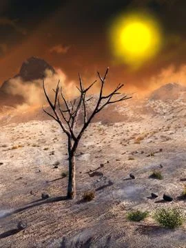 Barren planet Stockillustratie