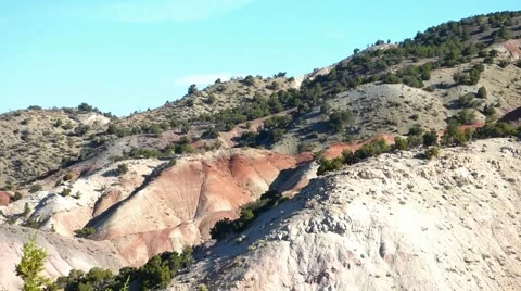 Barren Rolling Hills Red Rocks Glenwood Utah Video stock 55007461