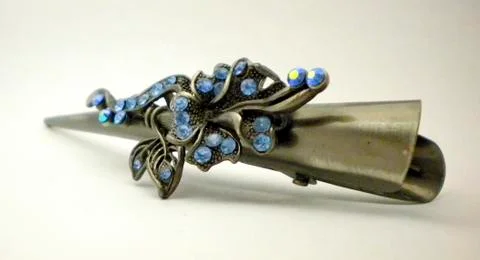 Barrette with a flower Stock Photos