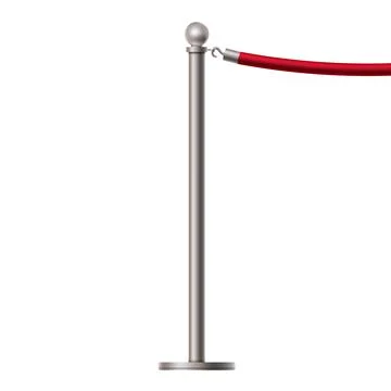 Barricade realistic red rope. Vector illustration Stock Illustration