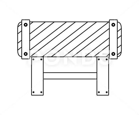 Barricade signaling isolated icon Stock Illustration