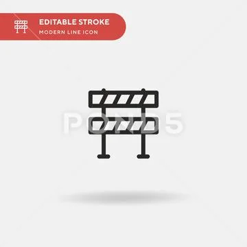 Barricade Simple vector icon. Illustration symbol design template for web mob Stock Illustration