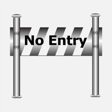 Barricade warning sign 스톡 일러스트