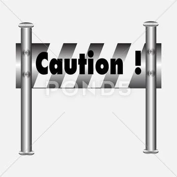 Barricade warning sign Stock Illustration
