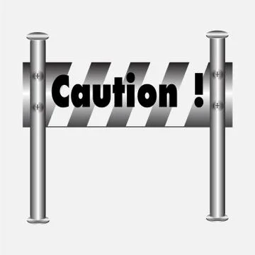 Barricade warning sign 스톡 일러스트