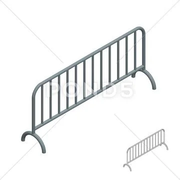Barricade.3d Vector illustration.3d isometric style. Stock Illustration