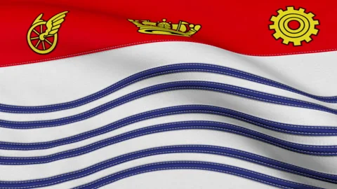 Barrie City Flag Loop Stock Footage 241226256