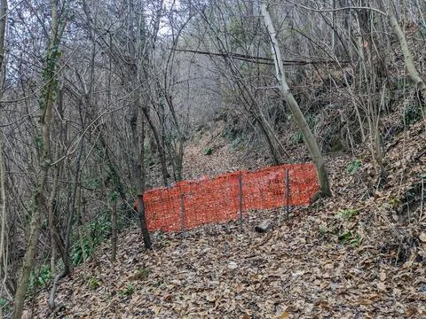 Barrier across a path 库存照片