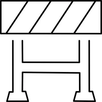 Barrier and goal posts Vector Stock Illustration