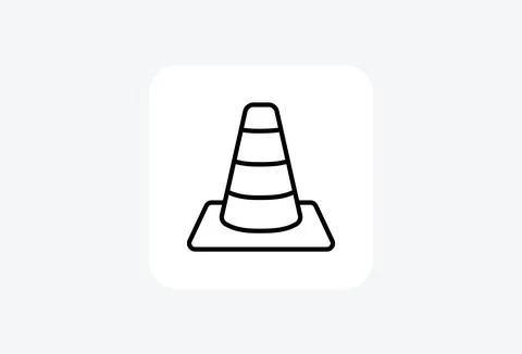 Barrier, blocked fully editable vector fill icon Illustrazione stock