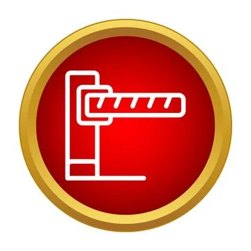Barrier boom gate security access control icon 스톡 일러스트