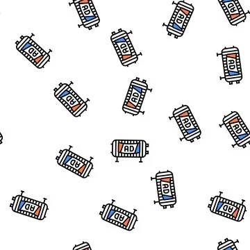 Barrier crowd fence vector seamless pattern Stock Illustration