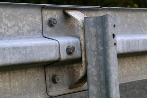 Barrier, designed to prevent the exit of the vehicle from the curb or bridge Stock Photos