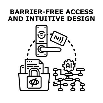 Barrier free access intuitive design concept vector イラスト素材