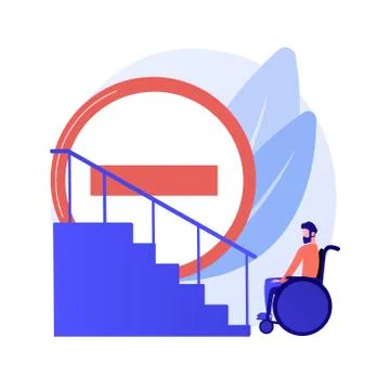 Barrier-free environment vector concept metaphor Stock Illustration