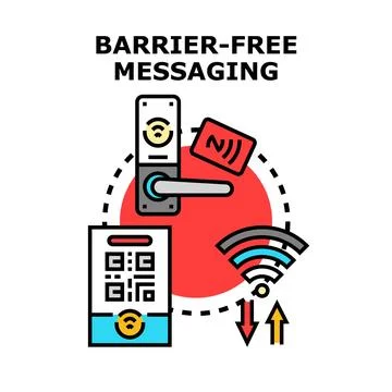 Barrier free messaging using modern digital technologies Stock Illustration