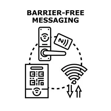 Barrier free messaging using modern digital technologies Stock Illustration