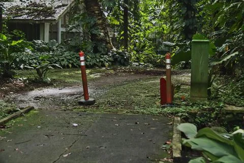 Barrier in the garden. Stock Photos