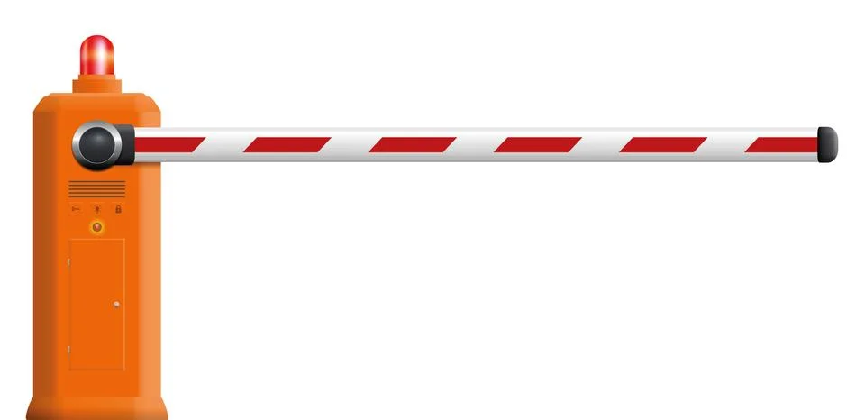 Barrier Gate Closed Warning Light Stock Illustration
